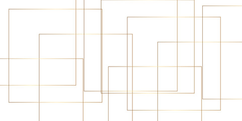 Abstract colorful golden geometric square and triangle shape, Abstract golden lines pattern texture business background. Abstract gold lines on white background with luxury shapes.