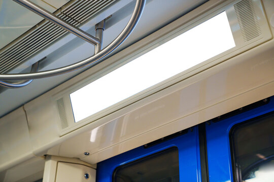 Information screen in the train car. A place for the inscription.