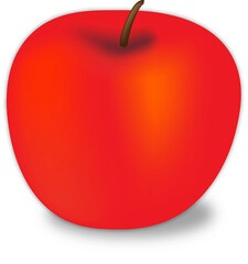 red apple isolated on white background