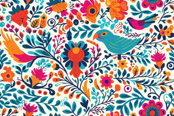Field flowers. vector seamless pattern with cornflowers.