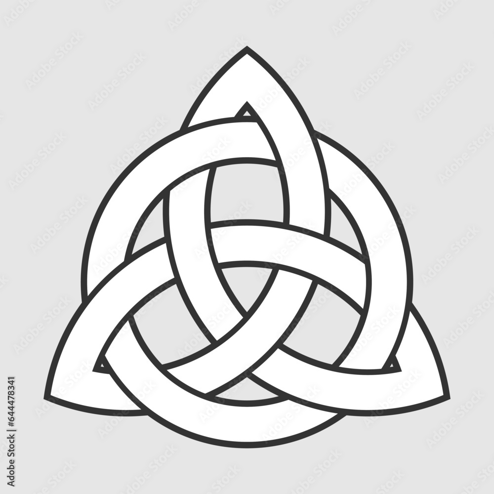 Wall mural Celtic knot isolated on white background. Vector illustration