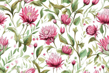 Vector art Floral seamless original pattern in vintage paisley style. Traditional floral pattern for fabric, wallpapers and backgrounds. Ornamental garden Flowers and leaves. © A to Z