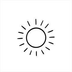 Hand-drawn Sunny weather doodle vector illustration