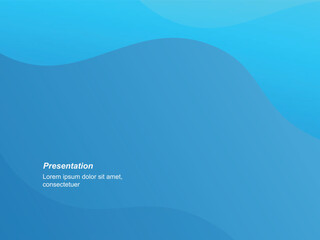 blue wave abstract background presentation layout  template design.