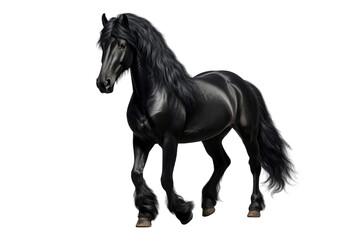 Portrait of a Horse Isolated on a Transparent Background PNG. Generative Ai