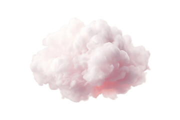 A Beautiful Pink Cloud Isolated on a Transparent Background PNG. Generative Ai - obrazy, fototapety, plakaty