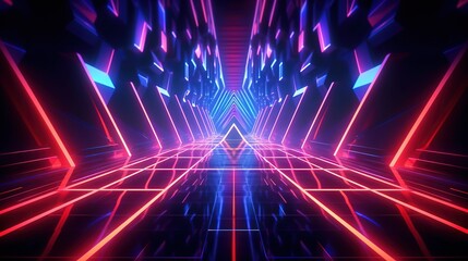 Digital neon virtual background
