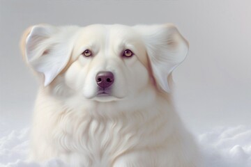 Obraz premium Portrait of an ice cream dog (JPG 300Dpi 9600x6400)