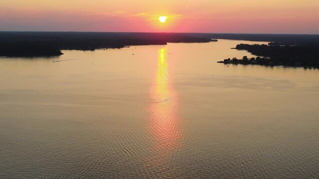 Aerial view of Chesapeake Bay, Annapolis, Maryland, United States.