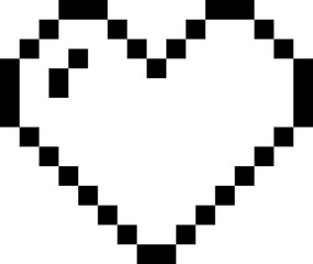Heart 8 bit pixel icon