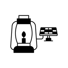 Solar with lantern Vector Icon which can easily modify or edit

