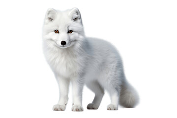 Beautiful Arctic Fox Isolated on a Transparent Background PNG. Generative Ai