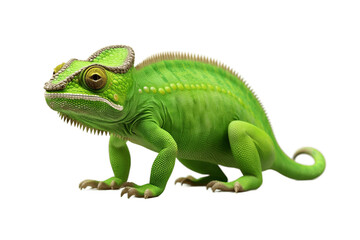 Chameleon Isolated on a Transparent Background PNG. Generative Ai