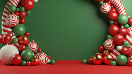 Luxury christmas background with copyspace for your text,design. Christmas concept. Generative AI.