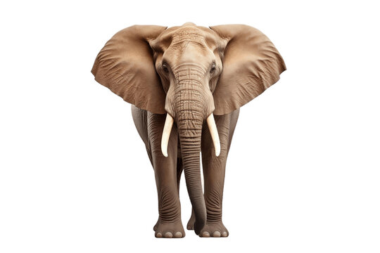 A Stunning Elephant Isolated on a Transparent Background PNG. Generative Ai