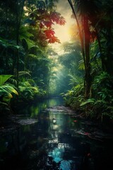 Obraz na płótnie Canvas Amazon forest in the morning