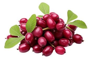 Cluster of Honeyberries Isolated on a Transparent PNG Background. Generative Ai