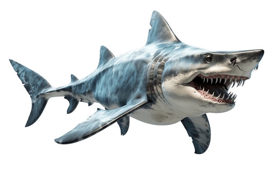 Hammerhead Shark Isolated on a Transparent PNG Background. Generative Ai