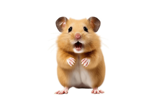 Little Hamster Isolated on a Transparent PNG Background. Generative Ai