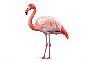 Flamingo Isolated on a Transparent PNG Background. Generative Ai