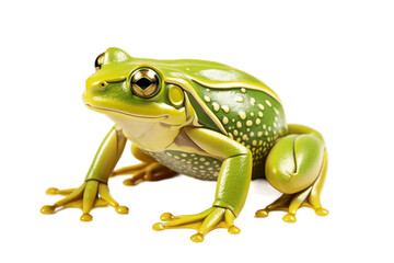 Realistic Frog Isolated on a Transparent PNG Background. Generative Ai