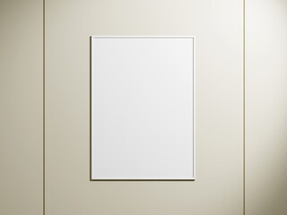 Picture frame on a wall. Blank Mockup