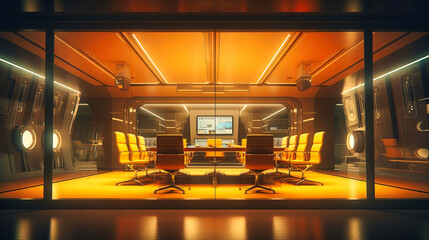 Business Meeting Rooms, Behind Closed Doors - obrazy, fototapety, plakaty
