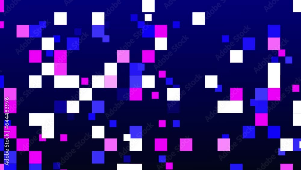 Poster creative background animation made of squares. technology background with glowing geometric square p