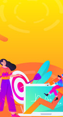 Education learning people flat vector concept hand drawn illustration