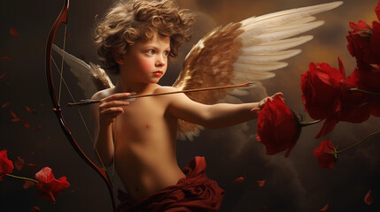 큐피트의 화살을 준비하는 어린 에로스