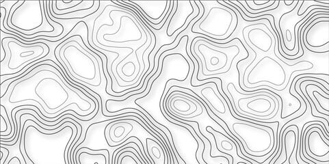 Contour map background. Vector geography scheme and terrain. Topography grid map. Stylized topographic contour map. Geographic line mountain relief. Abstract lines or wavy backdrop background.