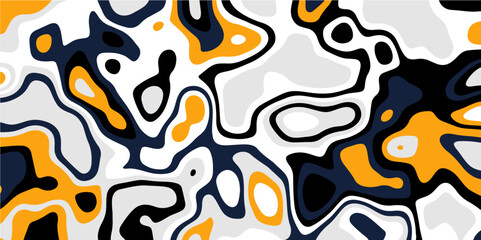 yellow, blue, gray, white abstract background. Modern background with fluid and organic shapes. Abstract light and colorful wavy shapes background. Multicolor waves concept for banner. 