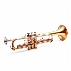 Obraz premium trumpet isolated on white background