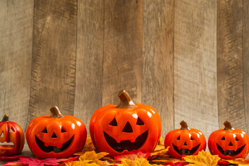 ハロウィン飾りとフリースペース