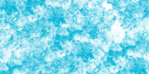 Fototapeta na wymiar Abstract nature background of romantic summer blue sky with fluffy clouds. blue sky with clouds. panorama Sunlight with blue sky on white cloud. Hand painted blue sky and clouds, abstract watercolor.