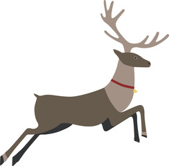 A reindeer with good style and fast legs