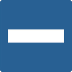 Fototapeta premium シンプルな標識のカラー単品イラスト 停止線