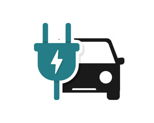 Electric car icon. illustration vector