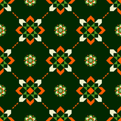 Seamless pattern with fantasy flowers, natural wallpaper, floral decoration curl illustration. Paisley print hand drawn elements.Geometric ethnic pattern seamless flower color