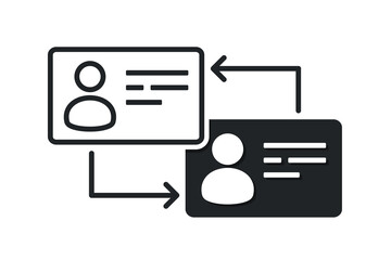 Change id card icon. Illustration vector