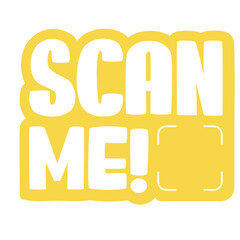 Qr code frame with text Scan Me. Scan me frame. QR code scan for smartphone.