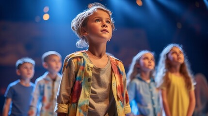 Photo of children performing on a stage