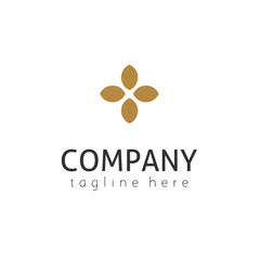 gold nature leaf logo. leaf logo vector template.