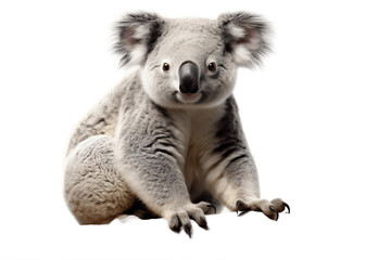 Koala Portrait Isolated on a Transparent PNG Background. Generative Ai