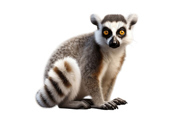 Obraz premium Lemur Isolated on a Transparent PNG Background. Generative Ai