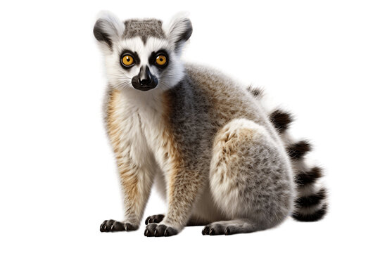 Beautiful Lemur Isolated on a Transparent PNG Background. Generative Ai © Haider