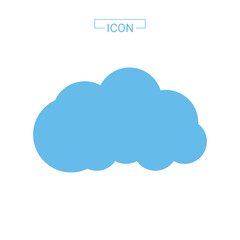 Clouds vector icon isolated on white background