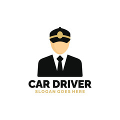 Car driver logo design vector illustration