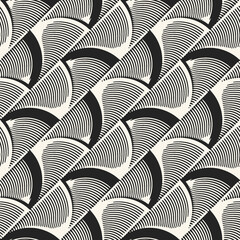 Monochrome Striped Textured Broken Wave Pattern