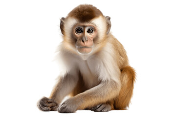 Monkey Isolated on a Transparent PNG Background. Generative Ai